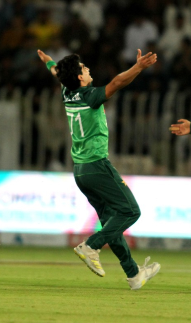 Naseem Shah took his first wicket after an economical spell